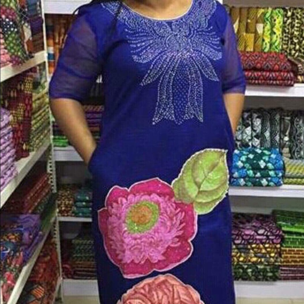 Beautiful Material With Flower Pattern - image 1